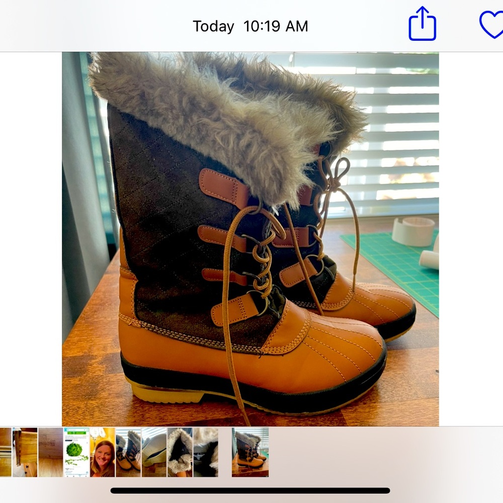 Fur lined boots Sz 8